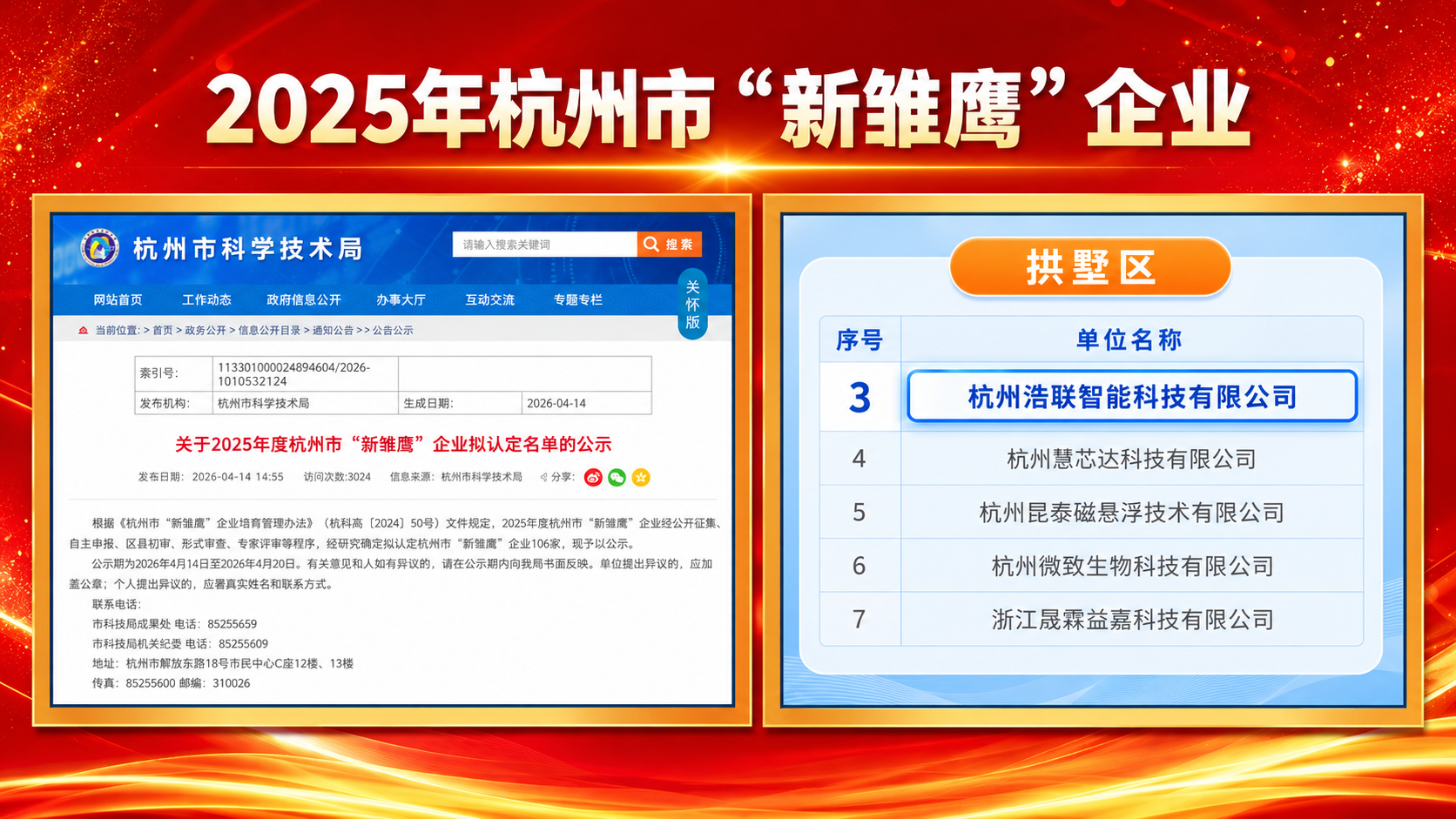 2025年杭州市“新雏鹰”企业